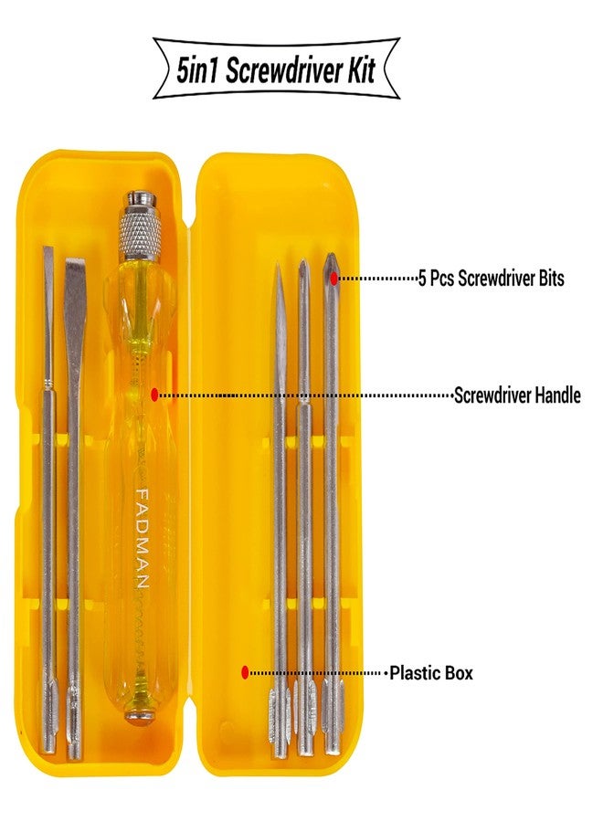 Fadman 5-Pieces Screwdriver Kit Combination For Home Use/For Multipurpose Application - Image 2